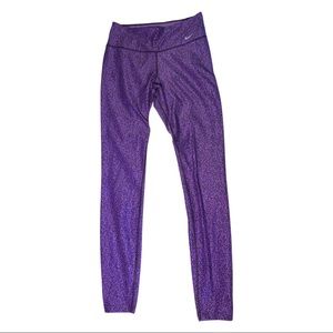 Women's NIKE Legend 2.0 Mezzo Tights Training Pants size Small Purple Black